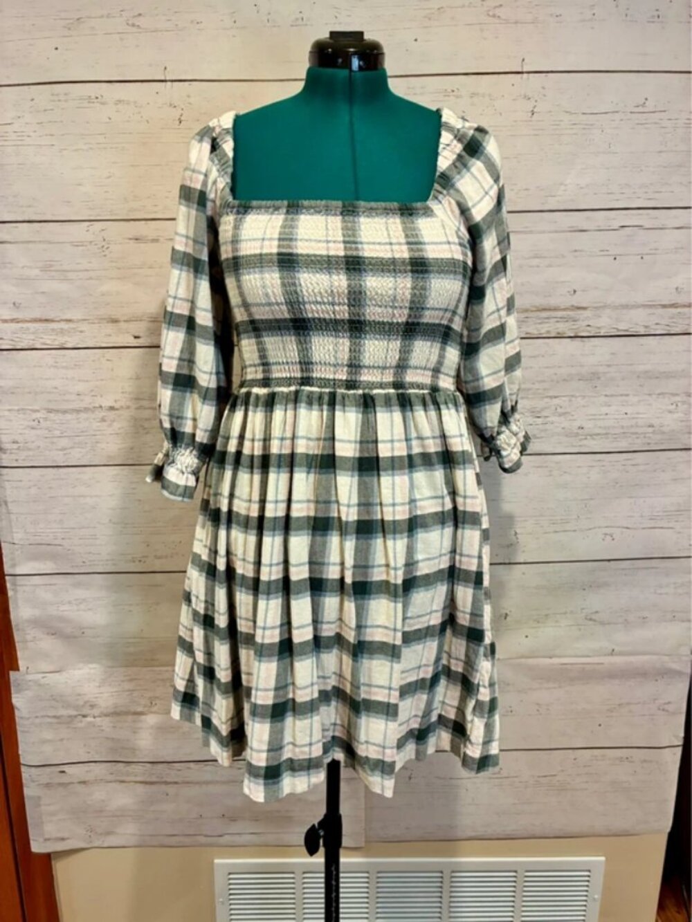 Plaid flannel dress